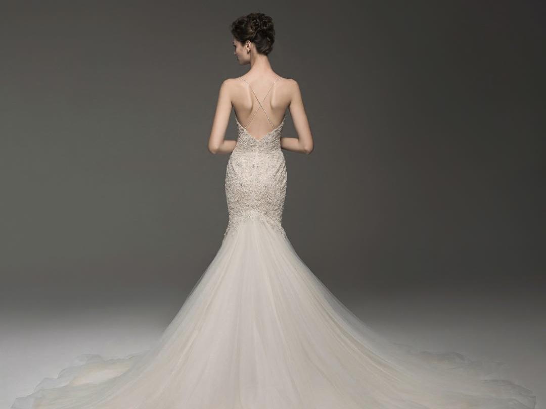 超性感鱼尾主纱 高个新娘必选