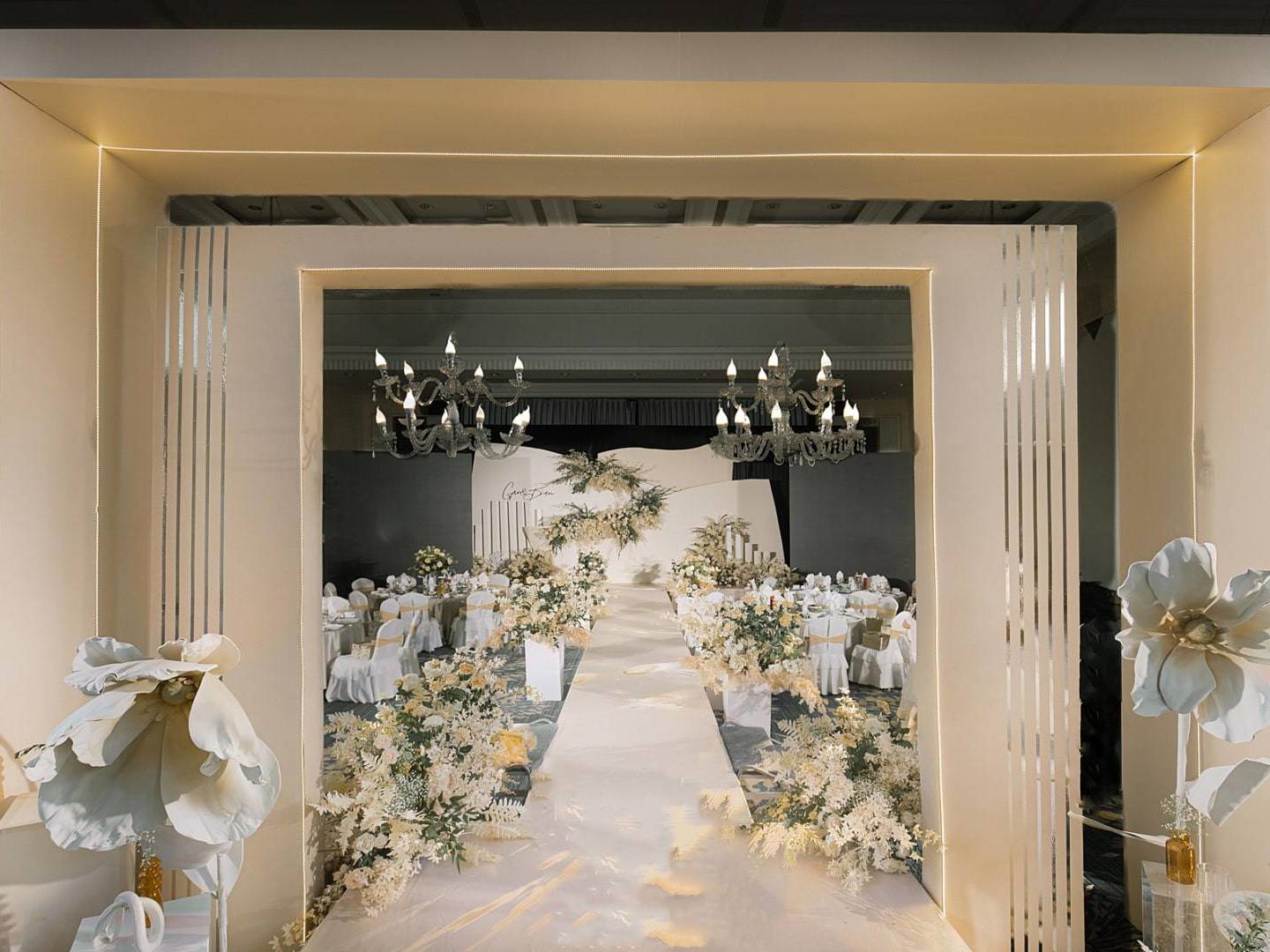 【芳菲韩潮】香槟色韩式婚礼花艺设计效果满分