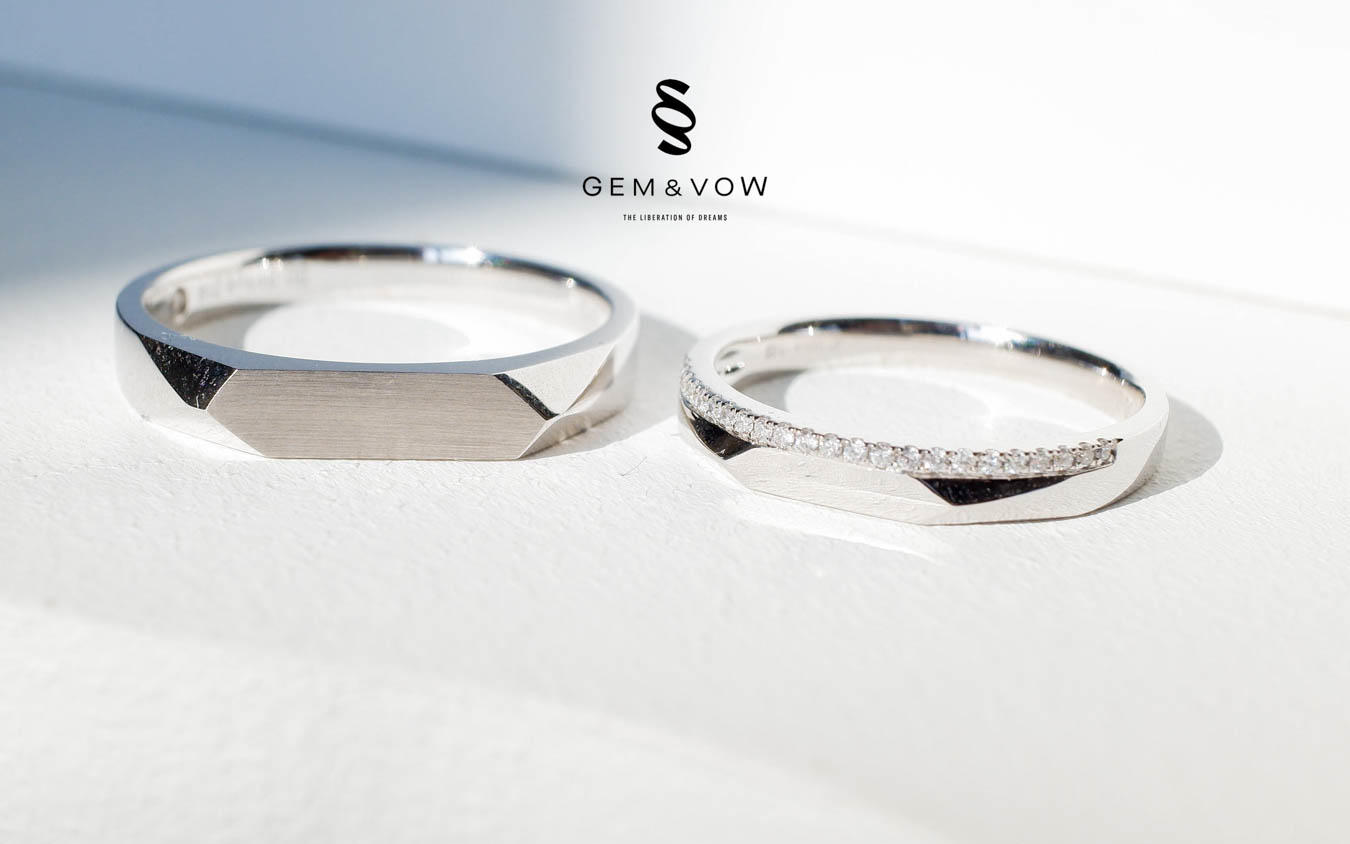 四季悦色设计师款对戒-白青