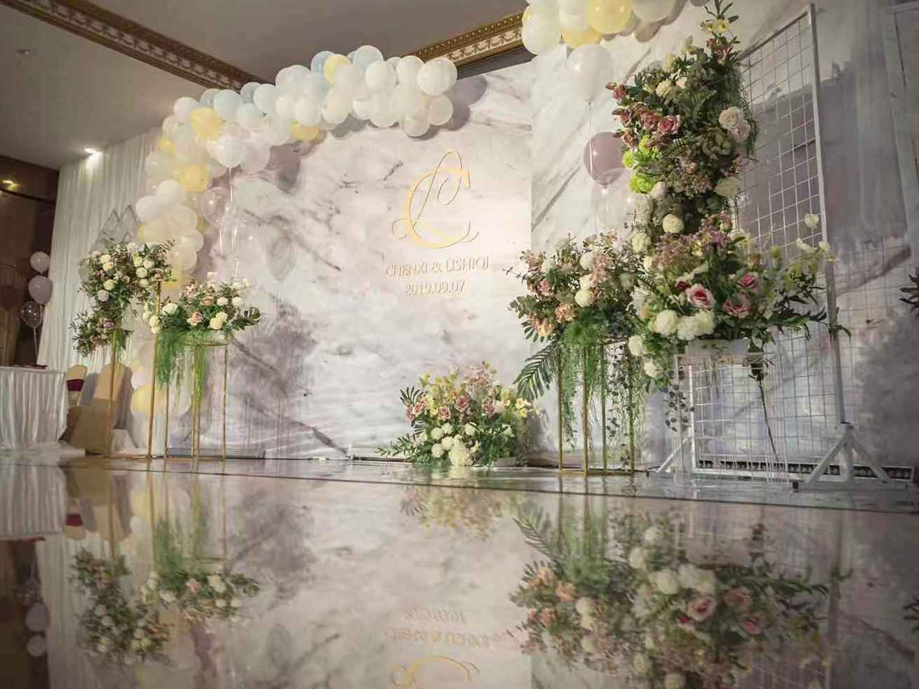 韶关森岚婚礼 大理石ins马卡龙主题