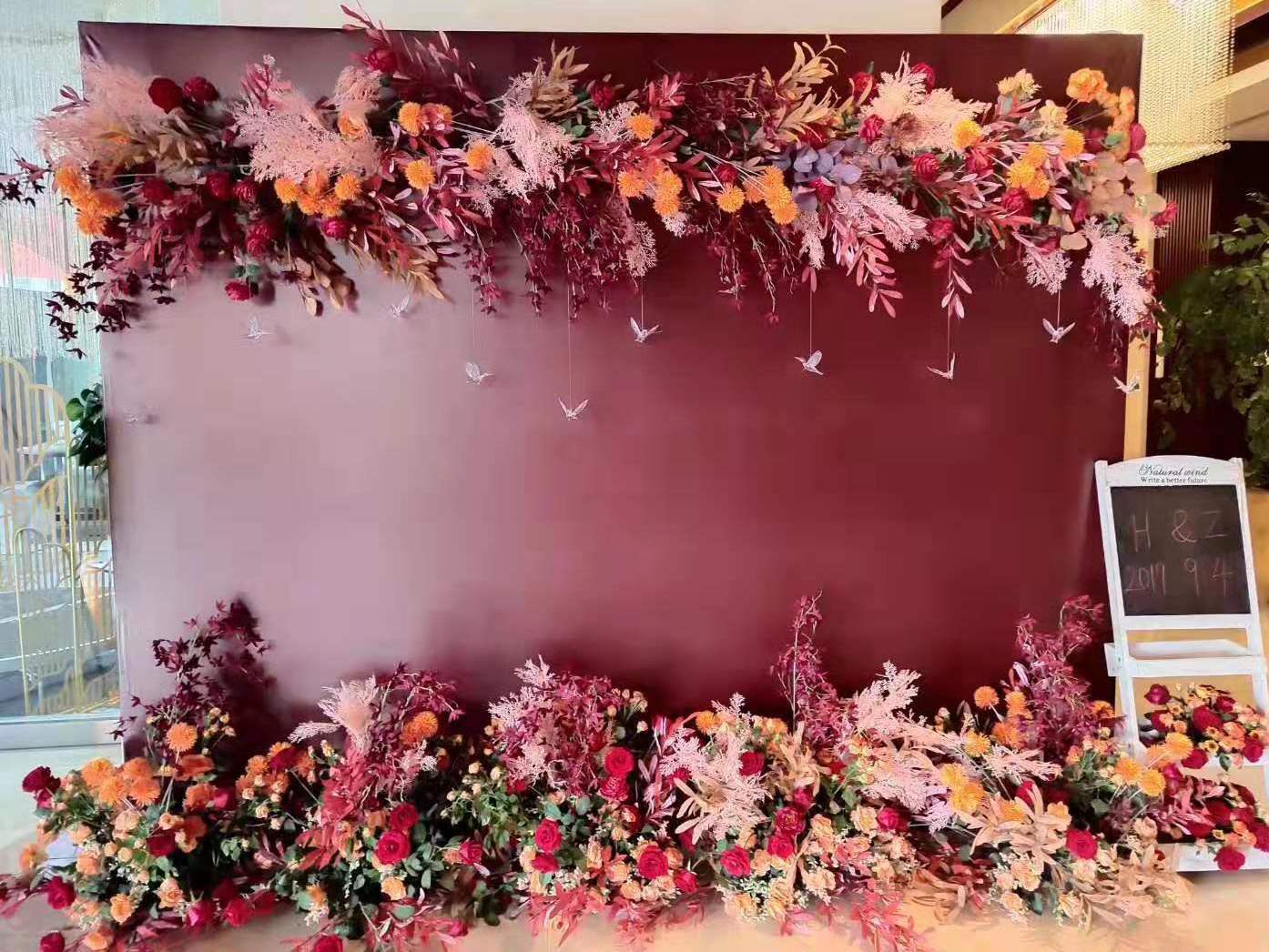 韩式轻奢大气婚红黑色系现场