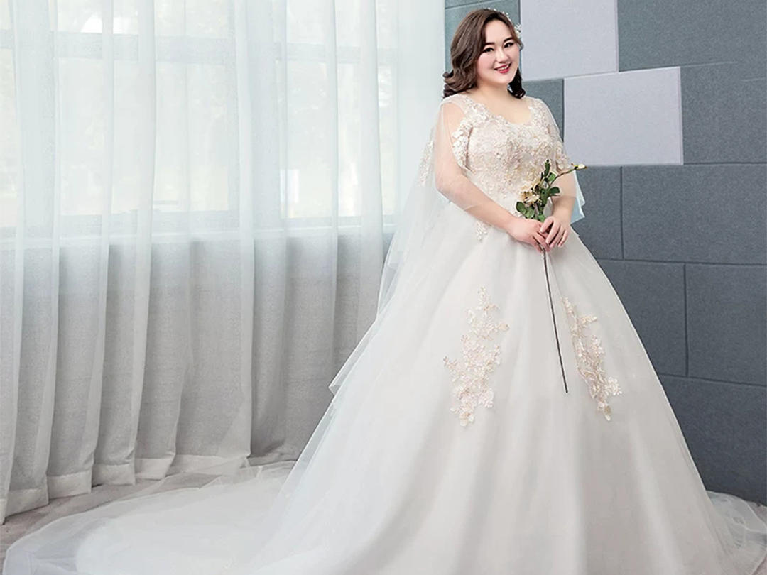 【大码婚纱】新娘胖mm加大显瘦款