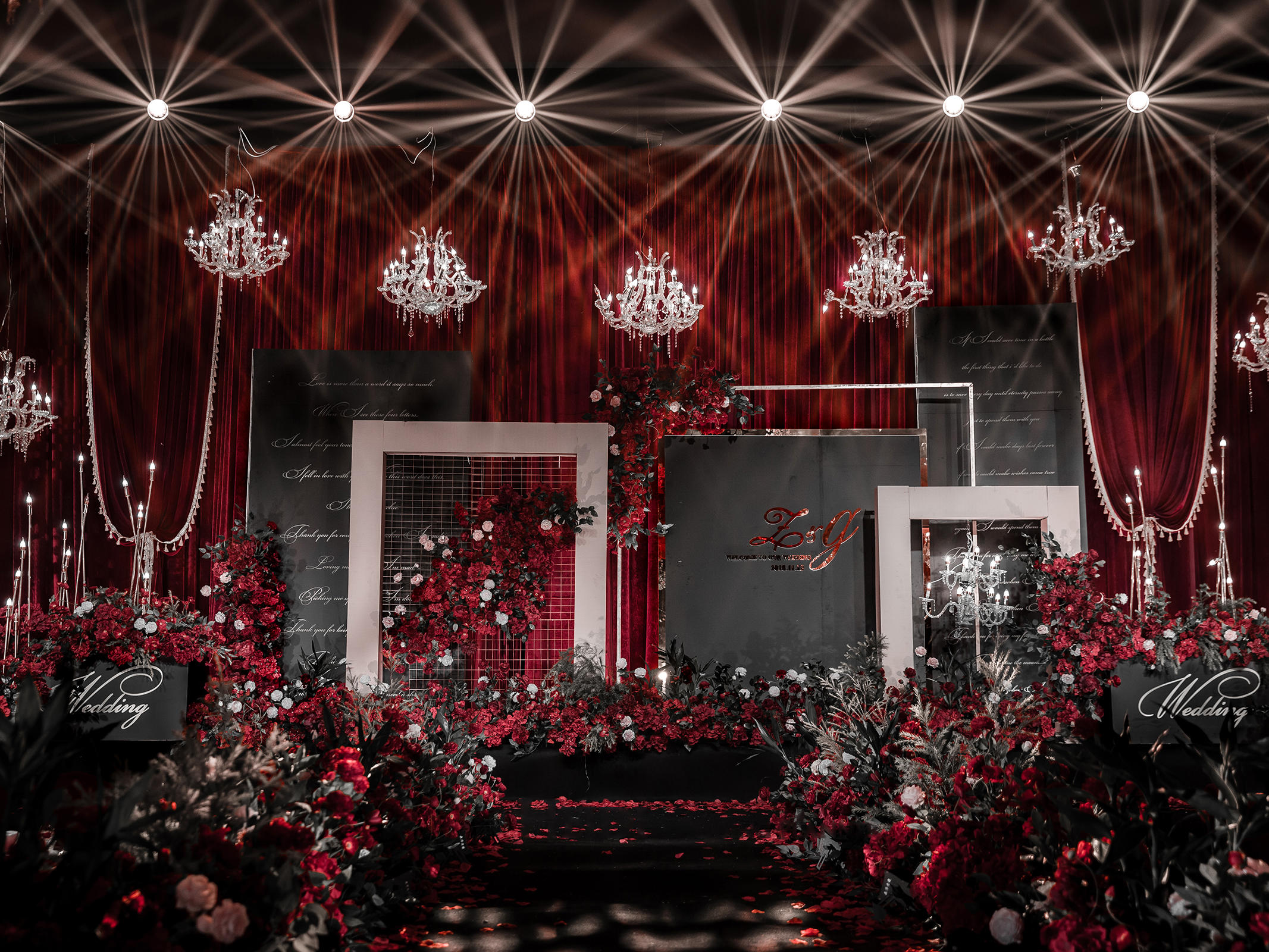 如漆婚礼|红黑色定制婚礼
