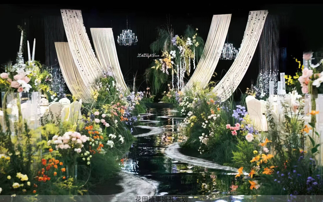 花田禧事—含四大人員—香檳色布幔風婚禮