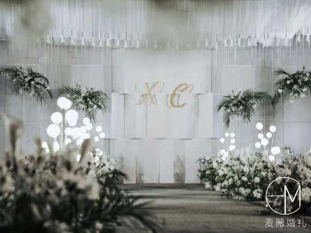  简约唯美白绿色小清新韩式婚礼套餐 含四大金刚 