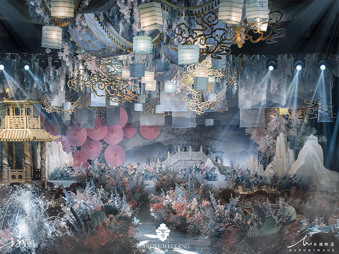 玺悦婚礼 粉蓝色新中式中国风婚礼