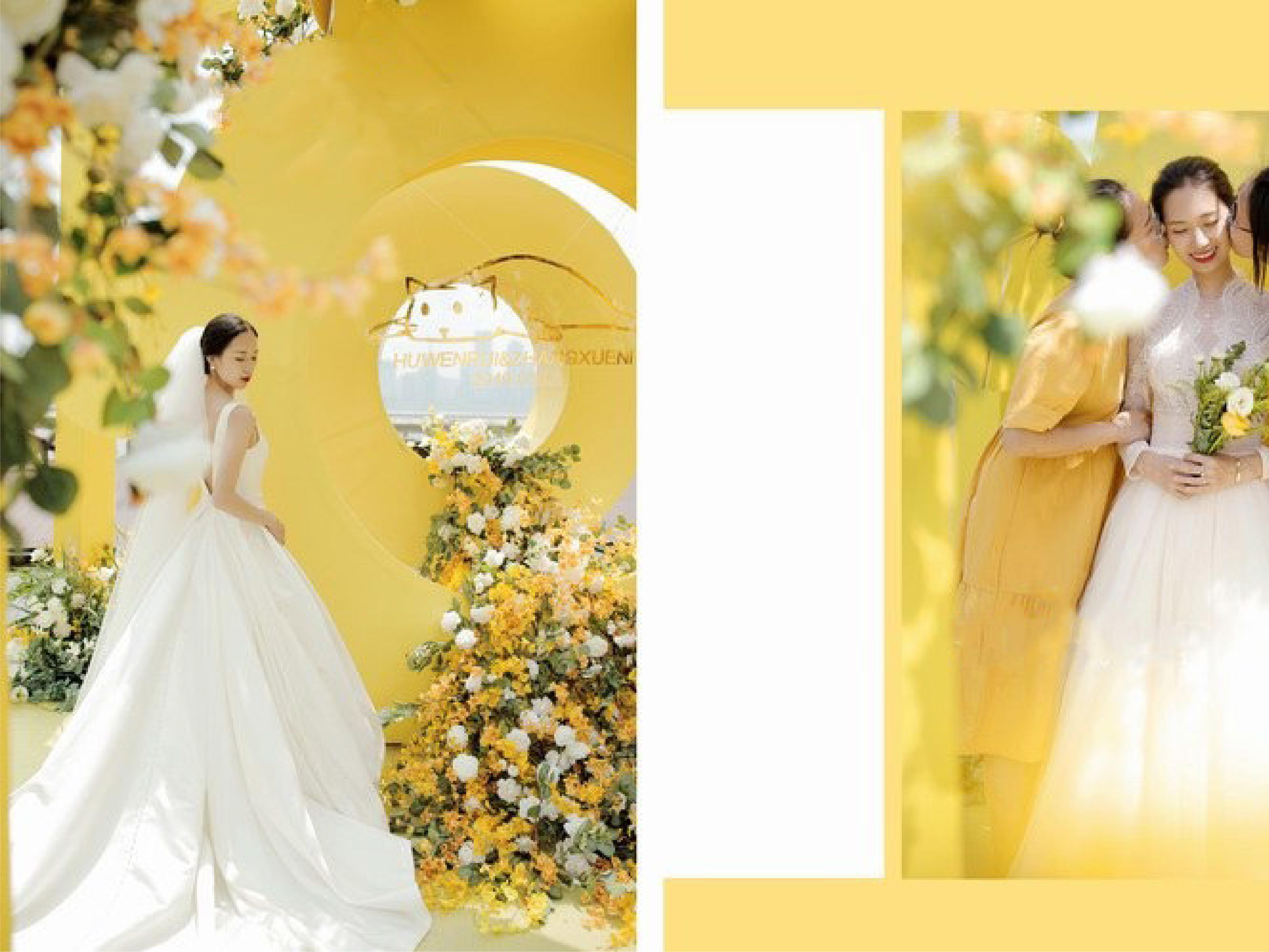 户外黄色系婚礼 超高性价比 含四大金刚