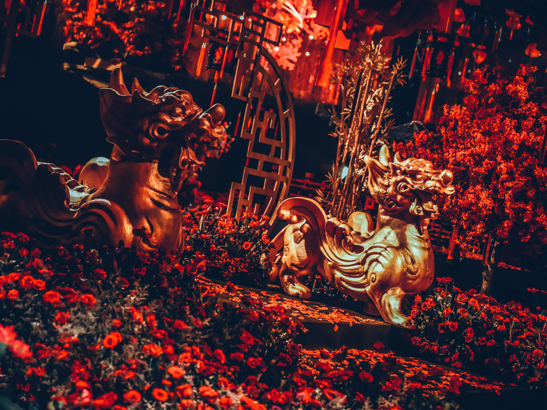 红金奢华宫殿奢美婚礼婚庆中式主题