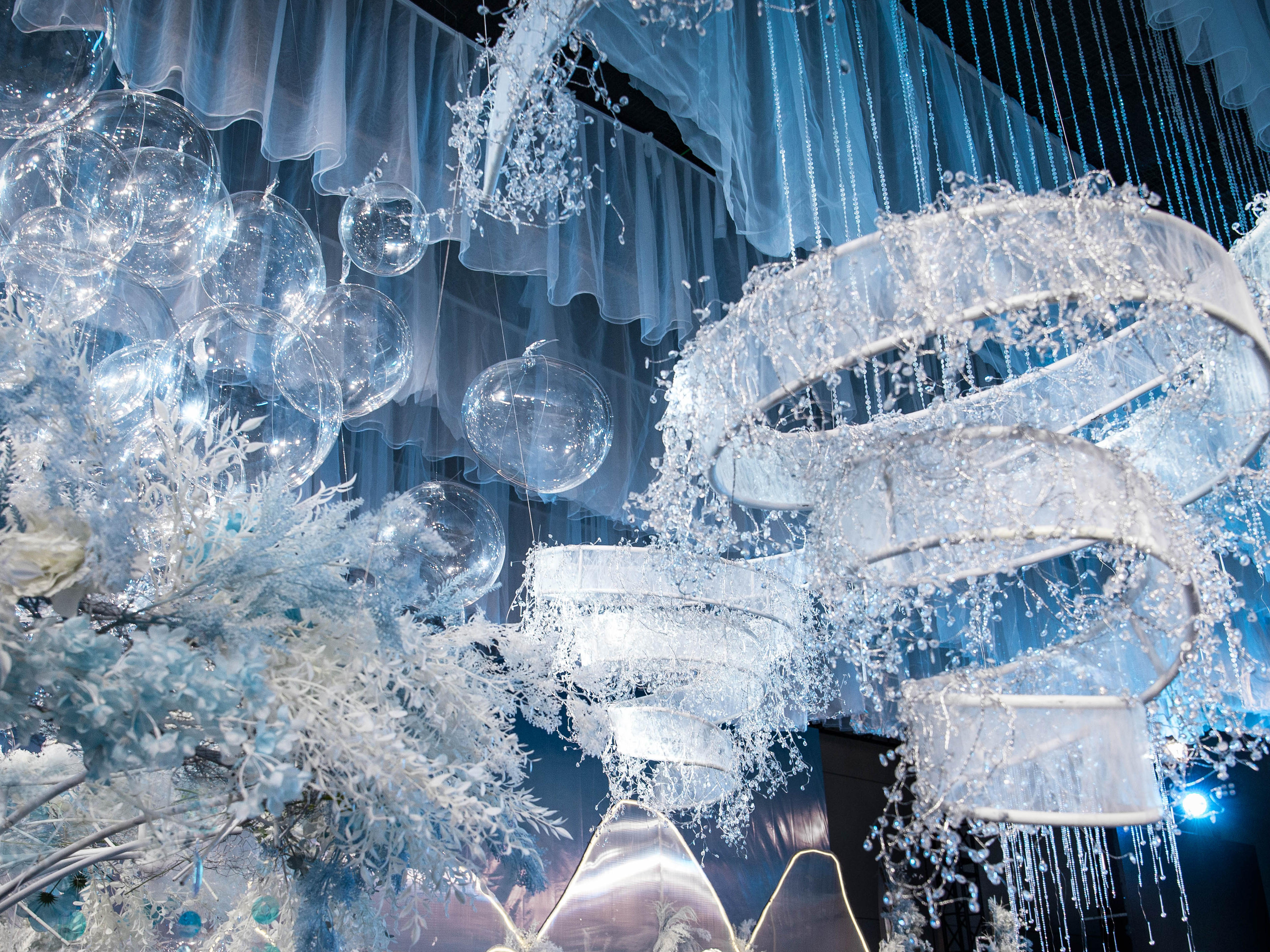 嘉悦宴会设计｜水晶蓝浪漫治愈系婚礼Glacier