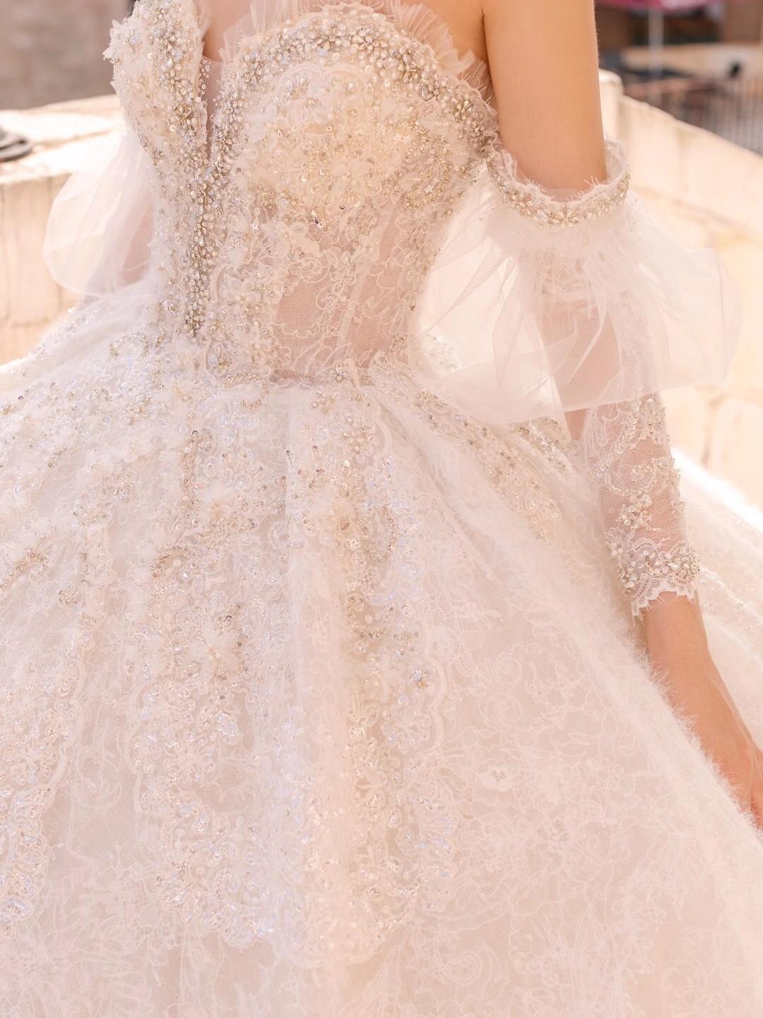 【安娜淑】韩式梦幻公主地蓬纱