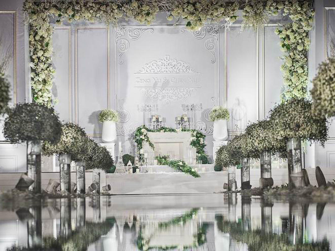 【澳斯汀私人婚礼定制】白绿万达瑞华