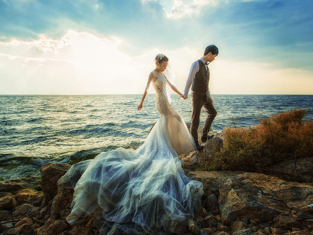 云南洱海婚纱照_云南大理洱海婚纱照