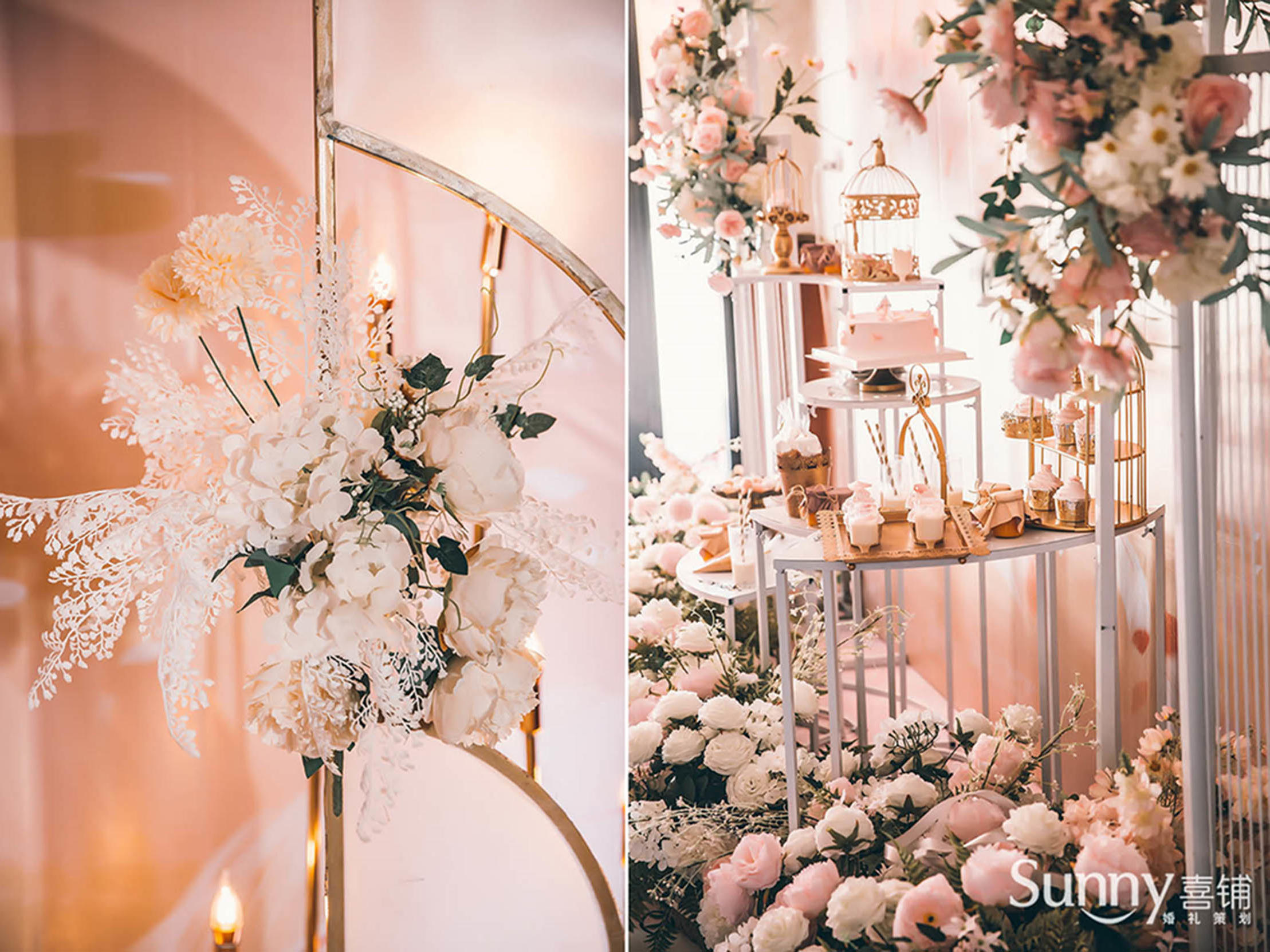 【人气爆款】浪漫香槟粉色蔷薇花主题