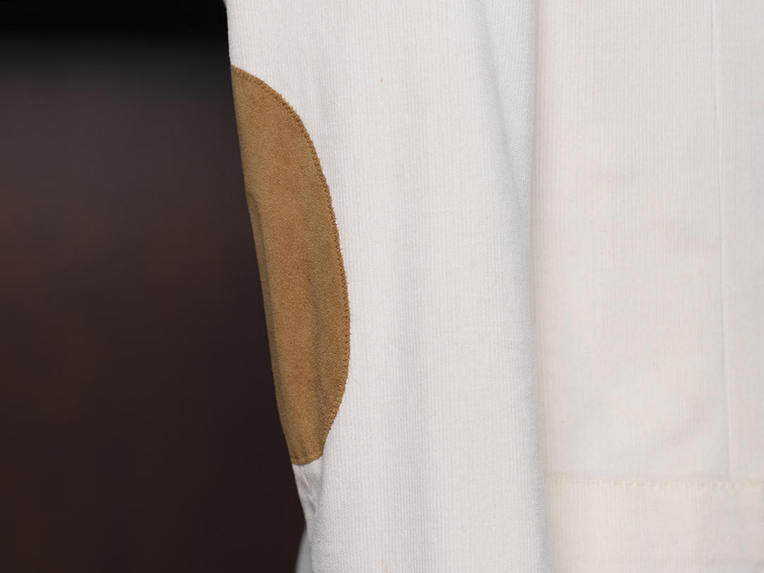 白色绒面单排扣sportcoat