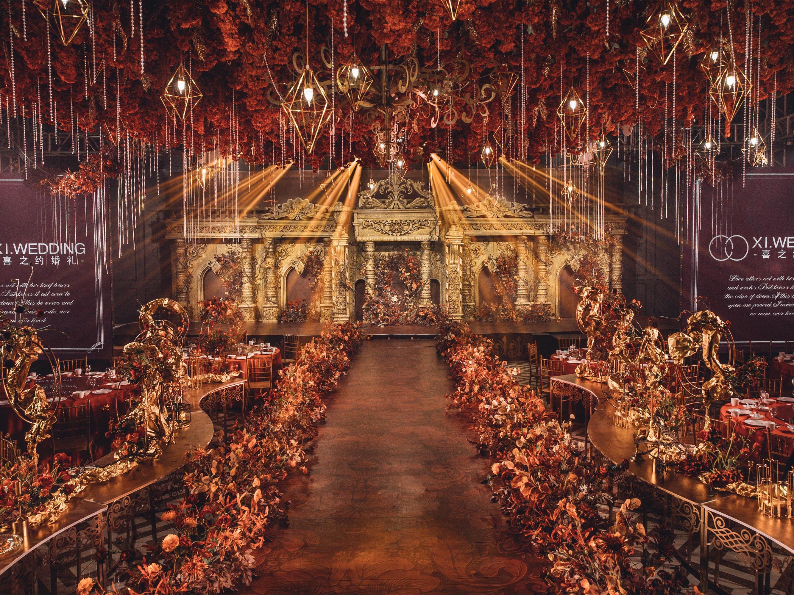 #喜之约婚礼#红色宫廷风·商城蓝海大酒店