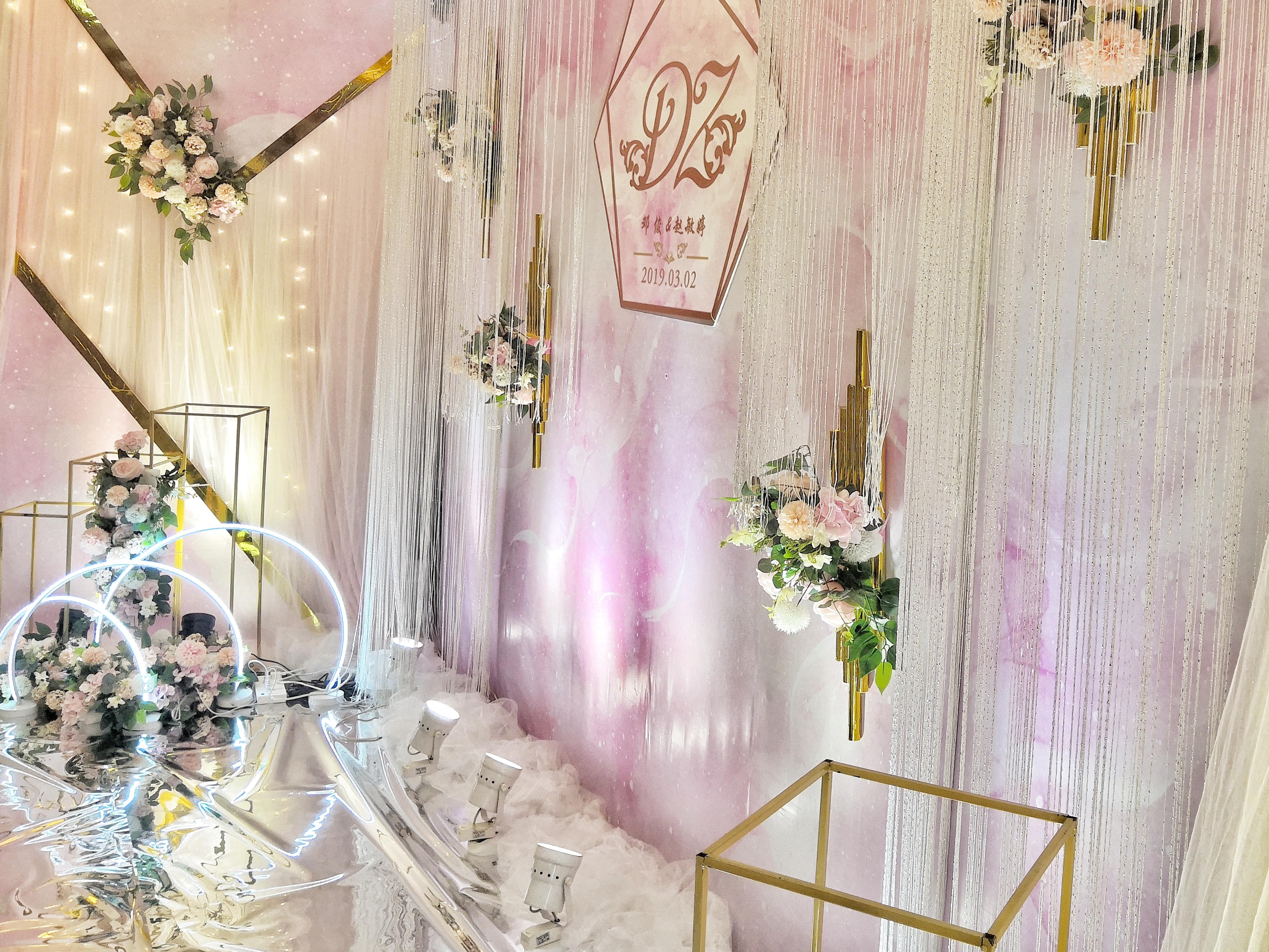 【蜜芽糖婚礼】轻奢大理石纹-粉色