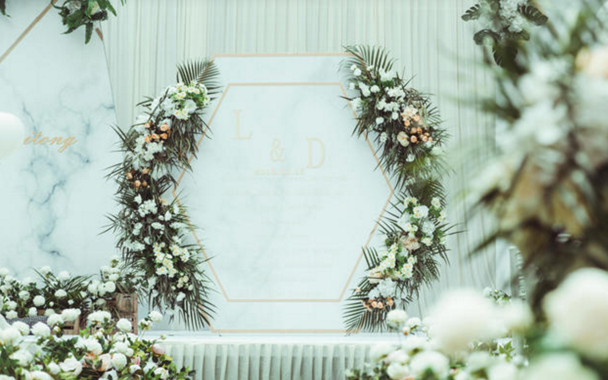 【美人鱼婚礼】户外白绿色小清新婚礼