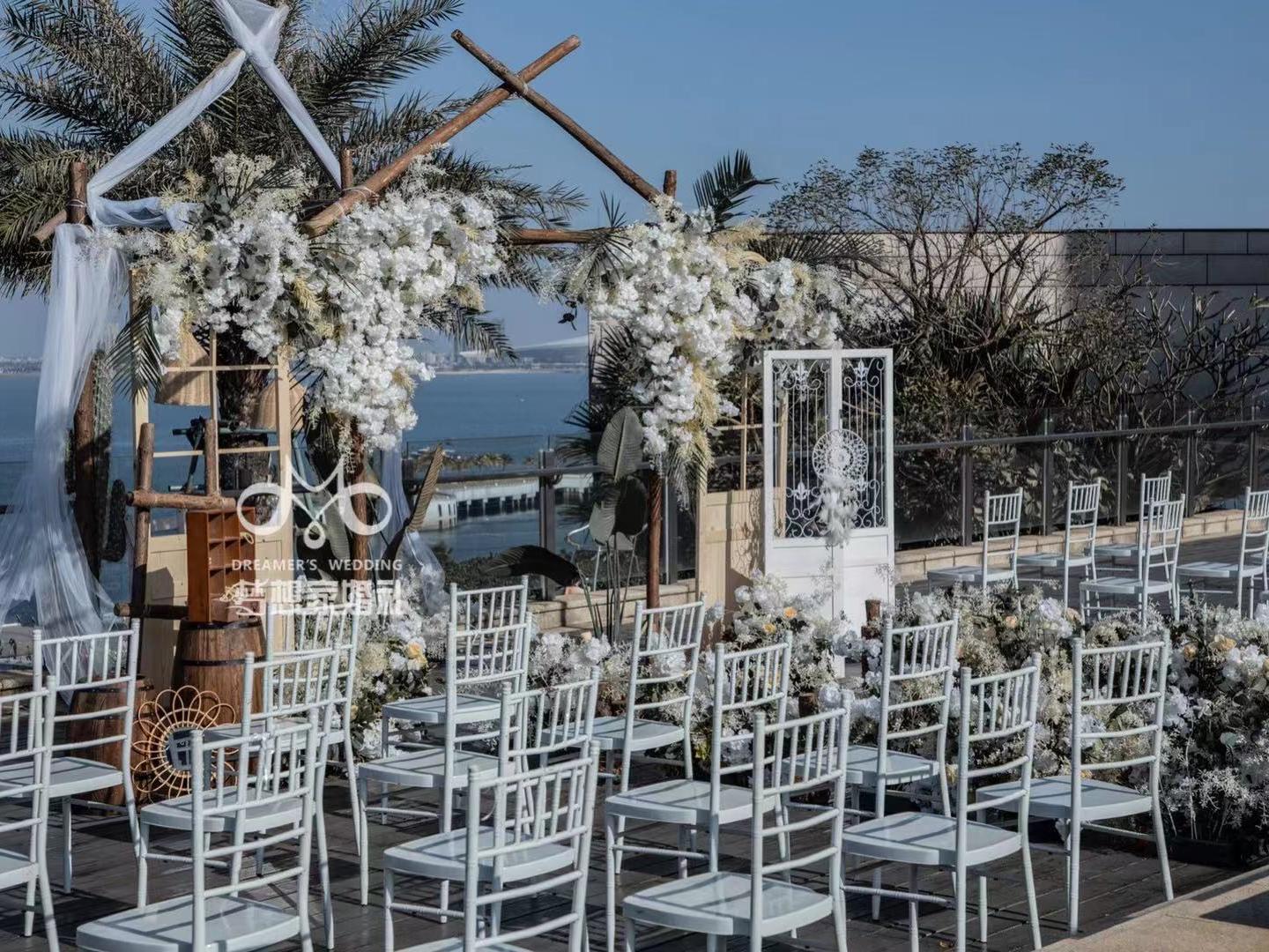 九千不到户外小清新海景户外婚礼   