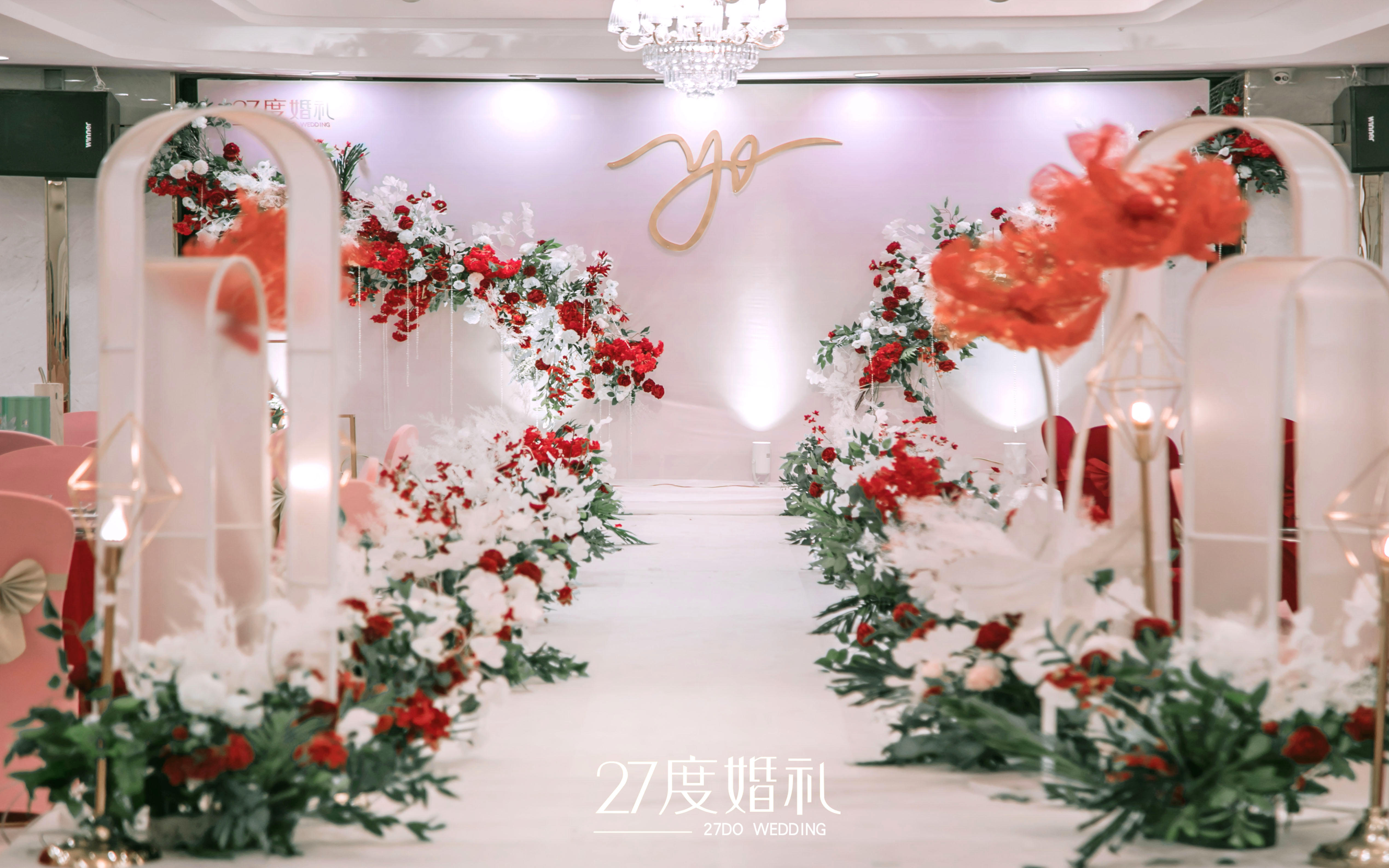 27度婚礼，红白极简风格婚礼，热情&恬静2完美结
