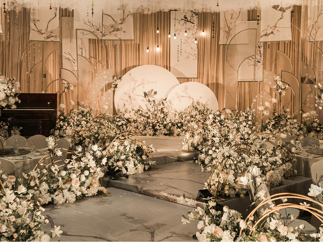 【佳韵婚礼】新中式定制主题淡雅香槟色婚礼