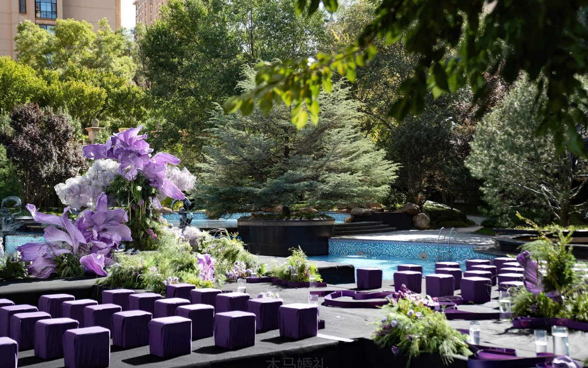 巨型纸花野生感户外婚礼