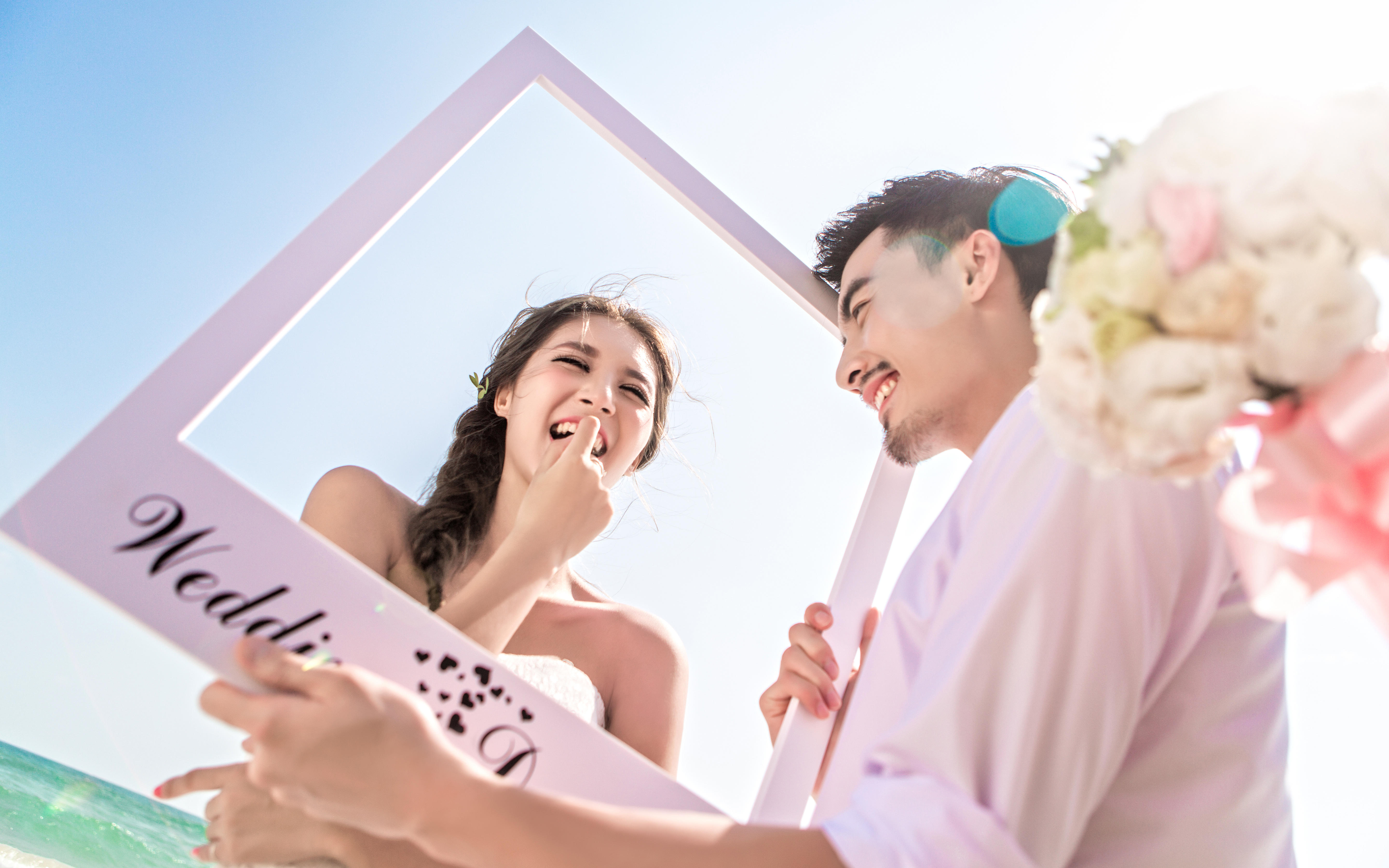 纽约纽约 浪漫海天一线系列送品牌定制全新婚纱