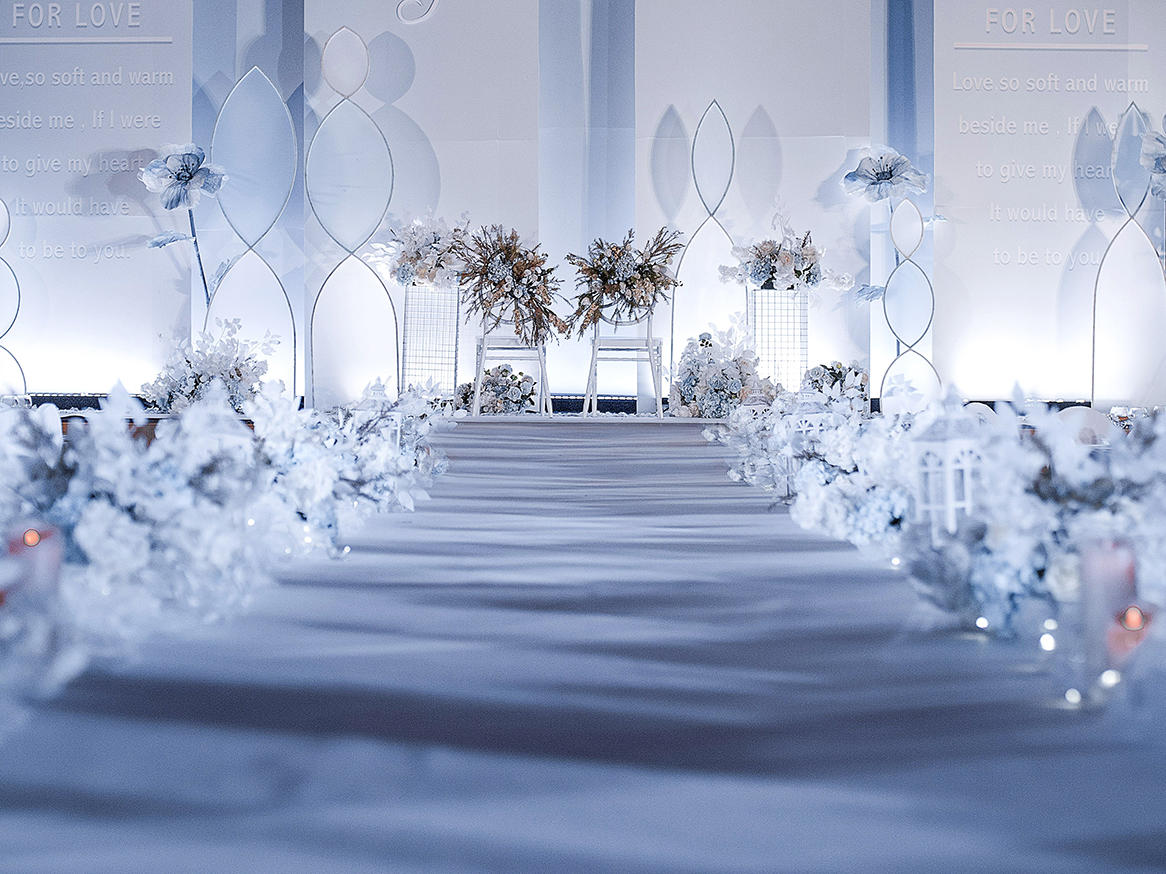 忆婚礼 | 心底的清澈--质感蓝白婚礼