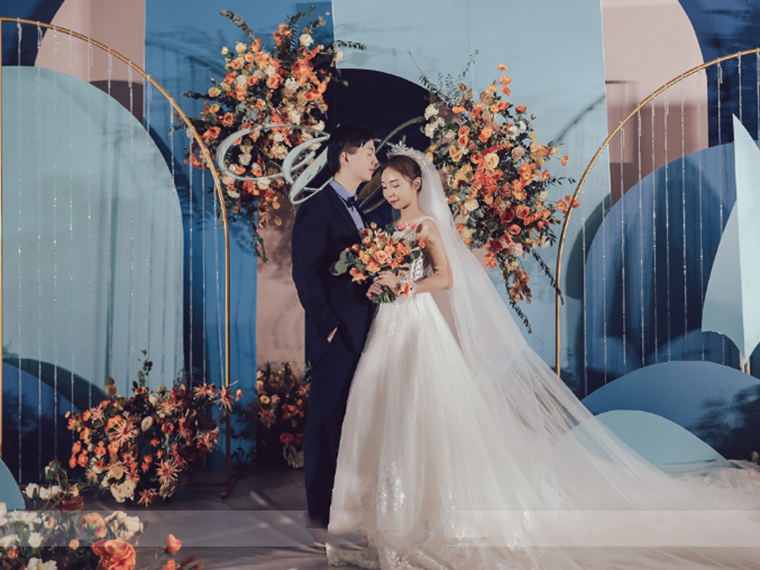 （西元视觉）莫兰迪撞色轻奢唯美户外婚礼