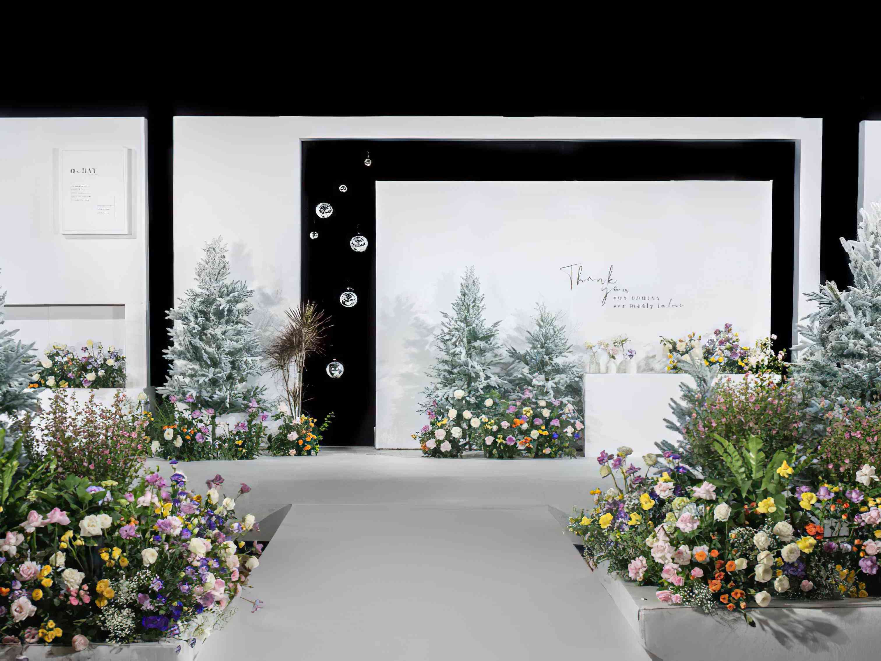 白绿色极简婚礼 雪花飘落是属于我们的圣诞夜