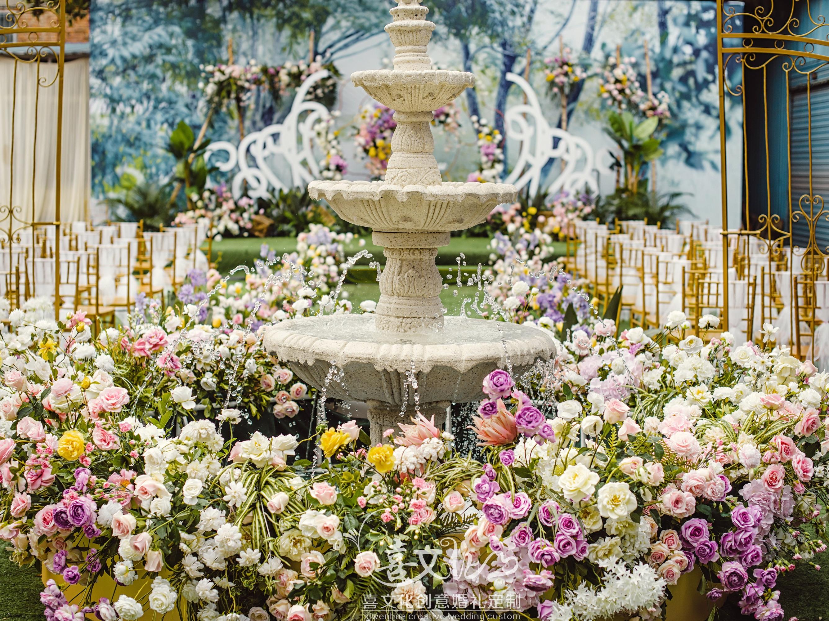 户外清新浪漫婚礼-南阳喜文化创意婚礼定制