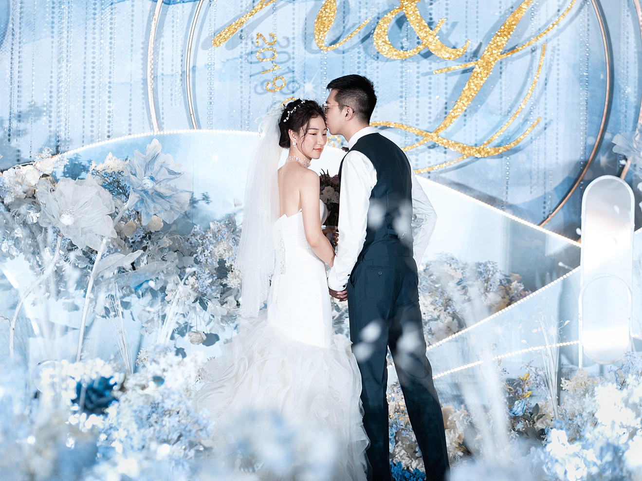 【惊叹婚礼】梦幻小清新蓝白ins唯美少女心婚礼