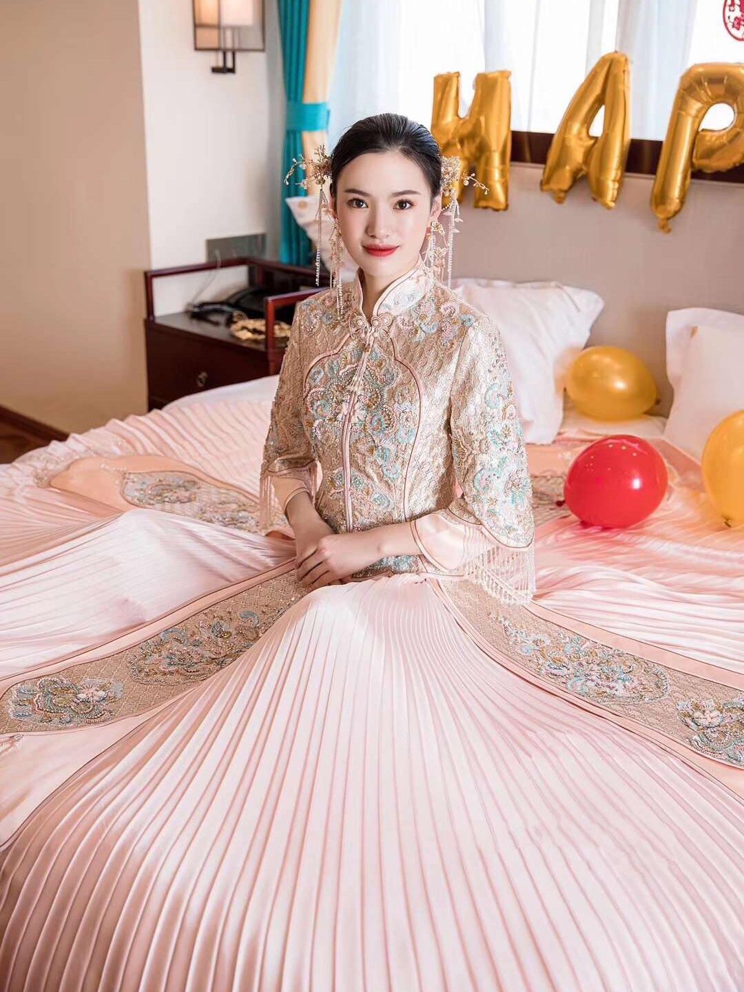 廊坊万达WANSA新中式粉色秀禾套餐