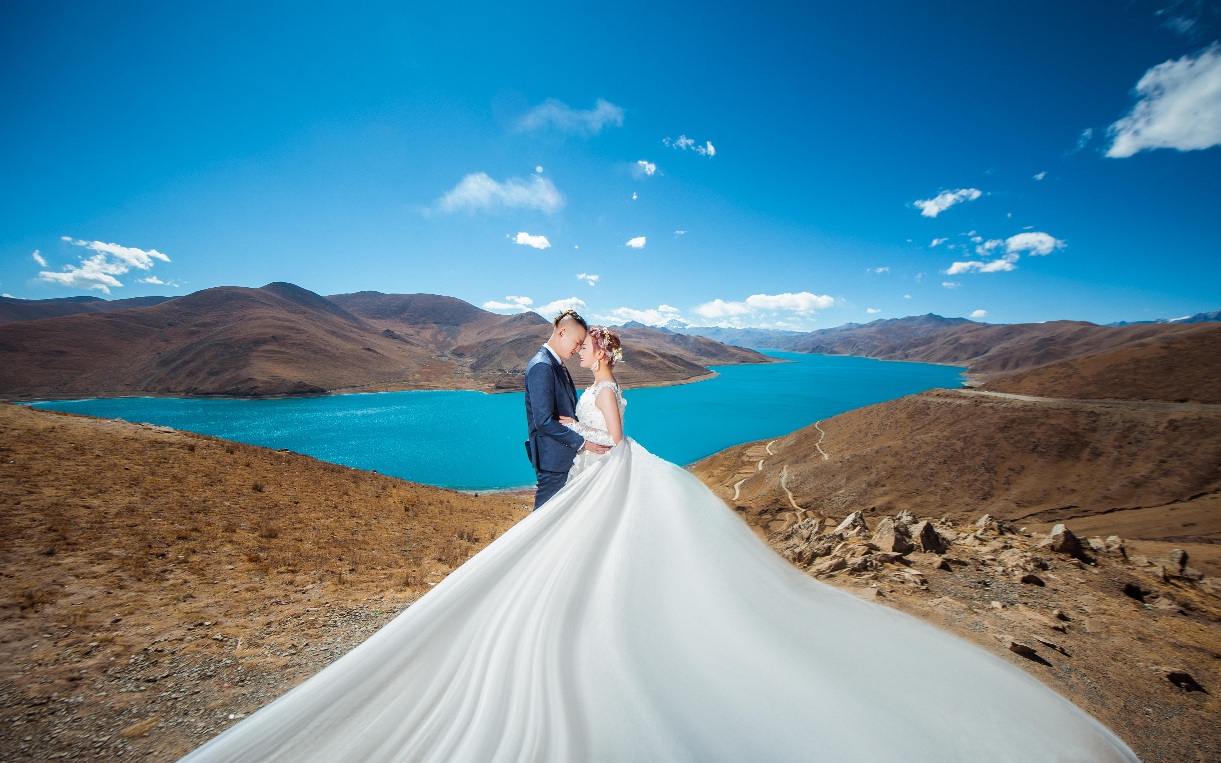 羊湖+布达拉宫旅行婚纱照