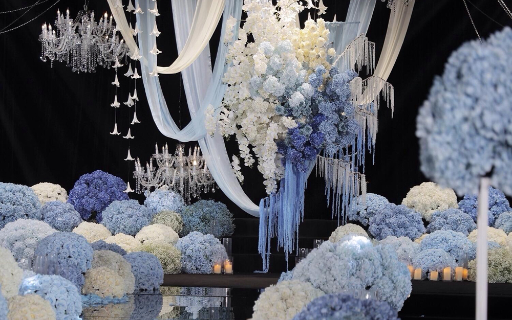 云墨嘉礼策划｜蓝白色系韩式婚礼