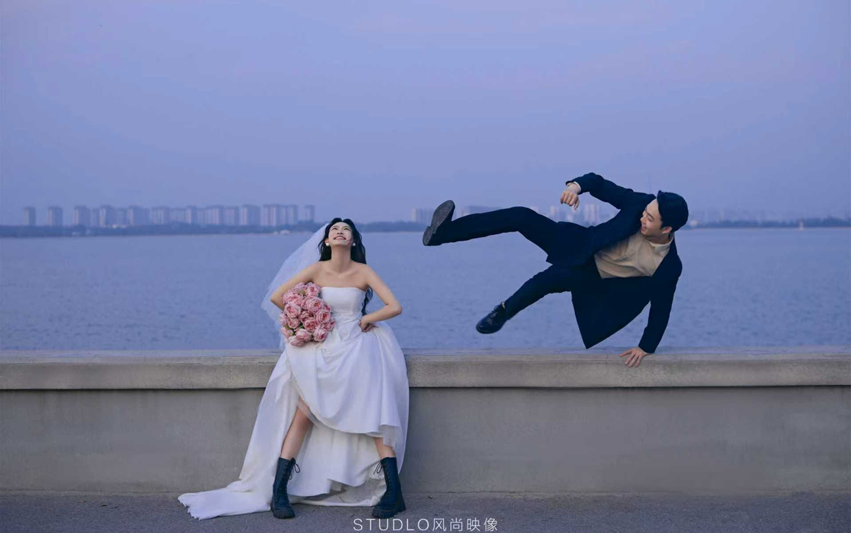 湖景婚紗照婚紗攝影夜景
