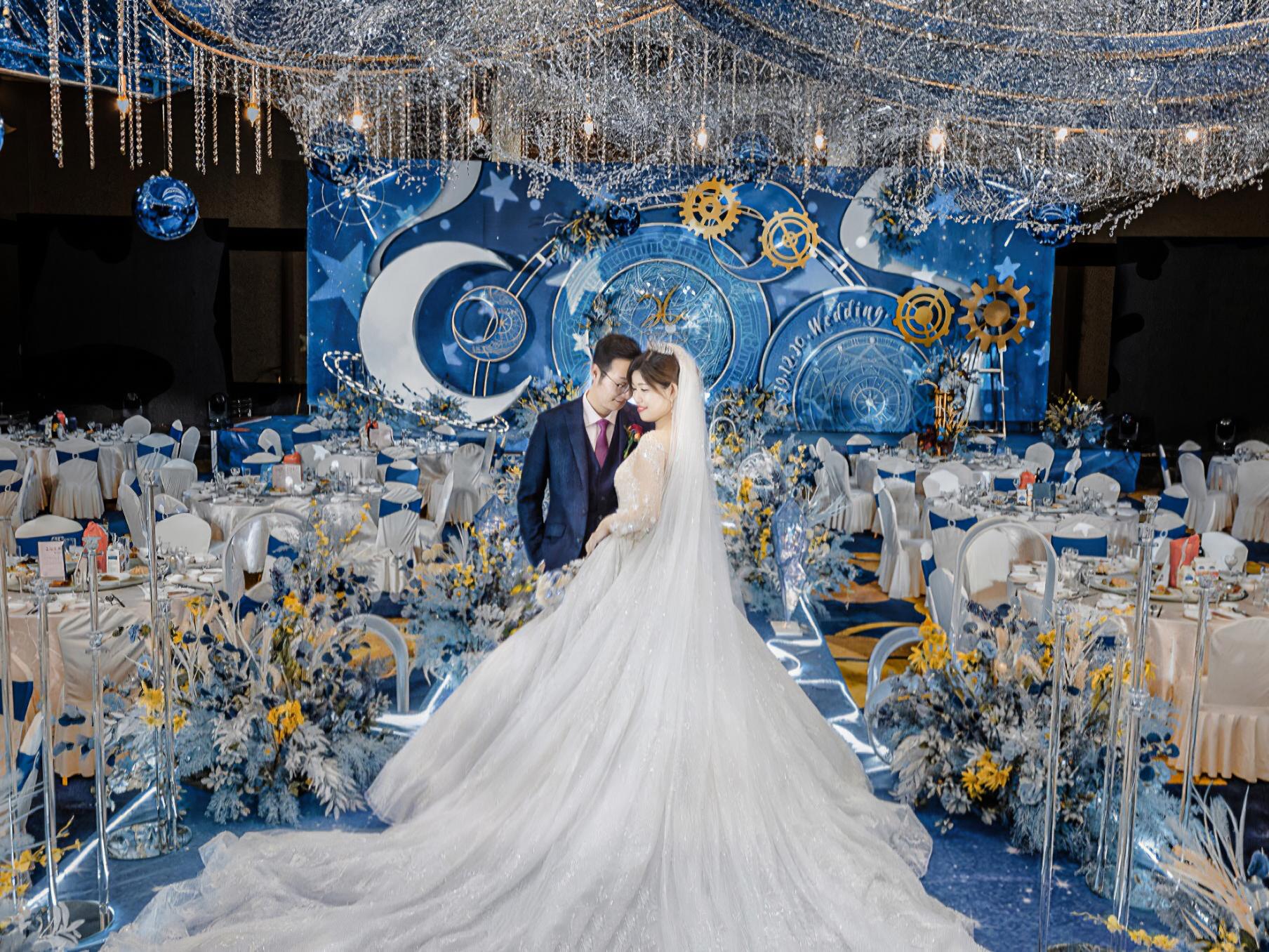 格林婚礼夏夜蓝色星空主题婚礼
