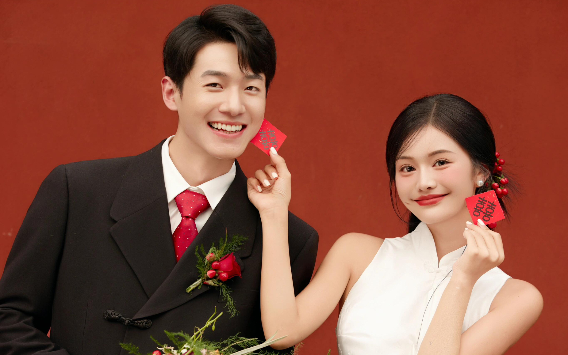 紅墻旗袍新中式｜中式婚紗照天花板