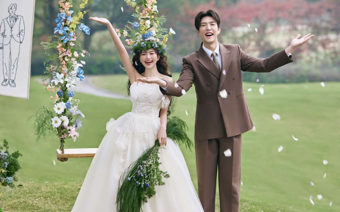 初恋感简约婚纱照