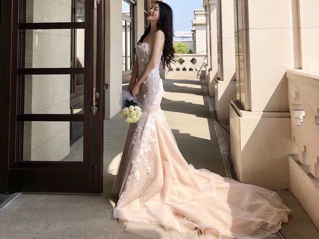 超性感鱼尾主纱 高个新娘必选