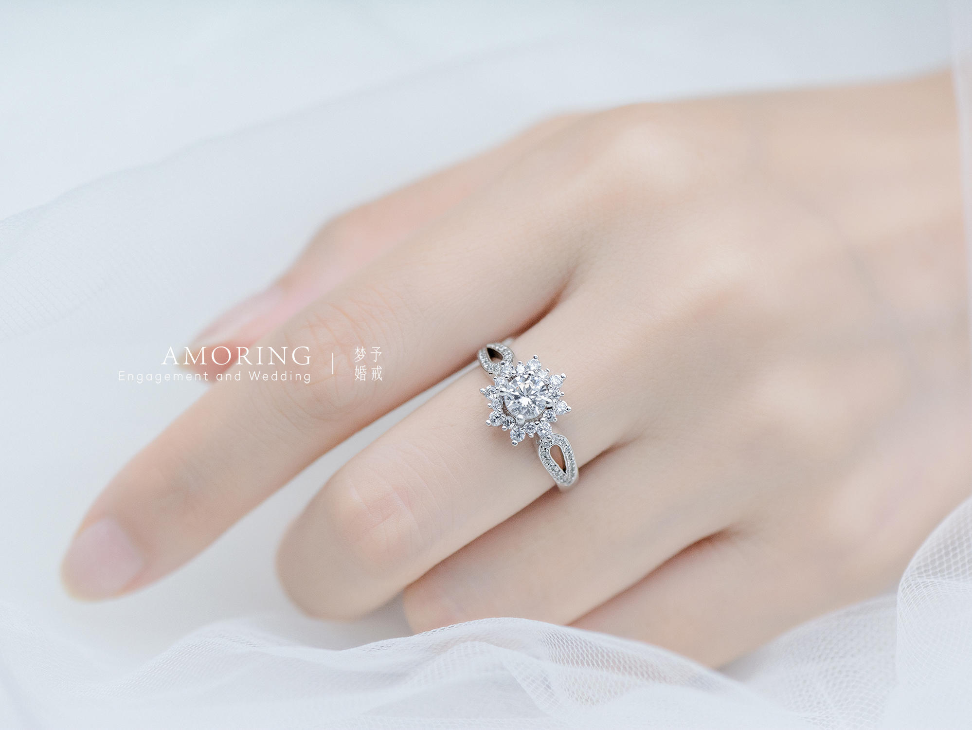 结婚钻戒-光羽 | 超显大婚戒