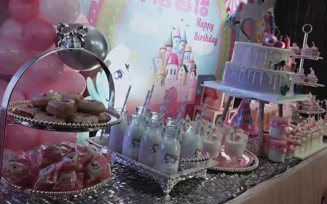 小马宝莉主题-10岁生日宴会甜品台