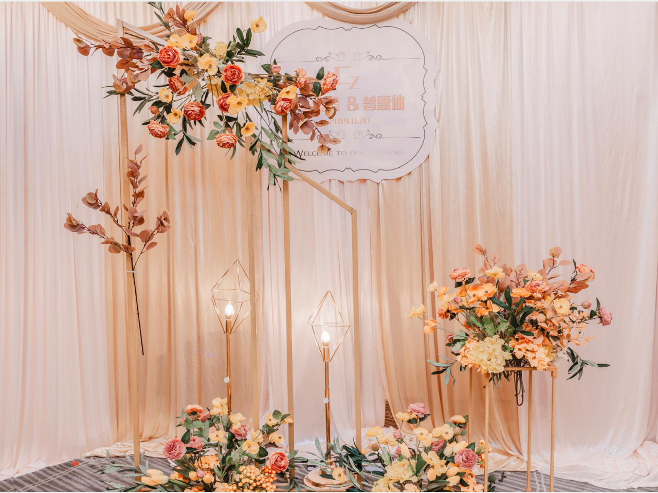 禧度婚礼/橙色婚礼纯布置