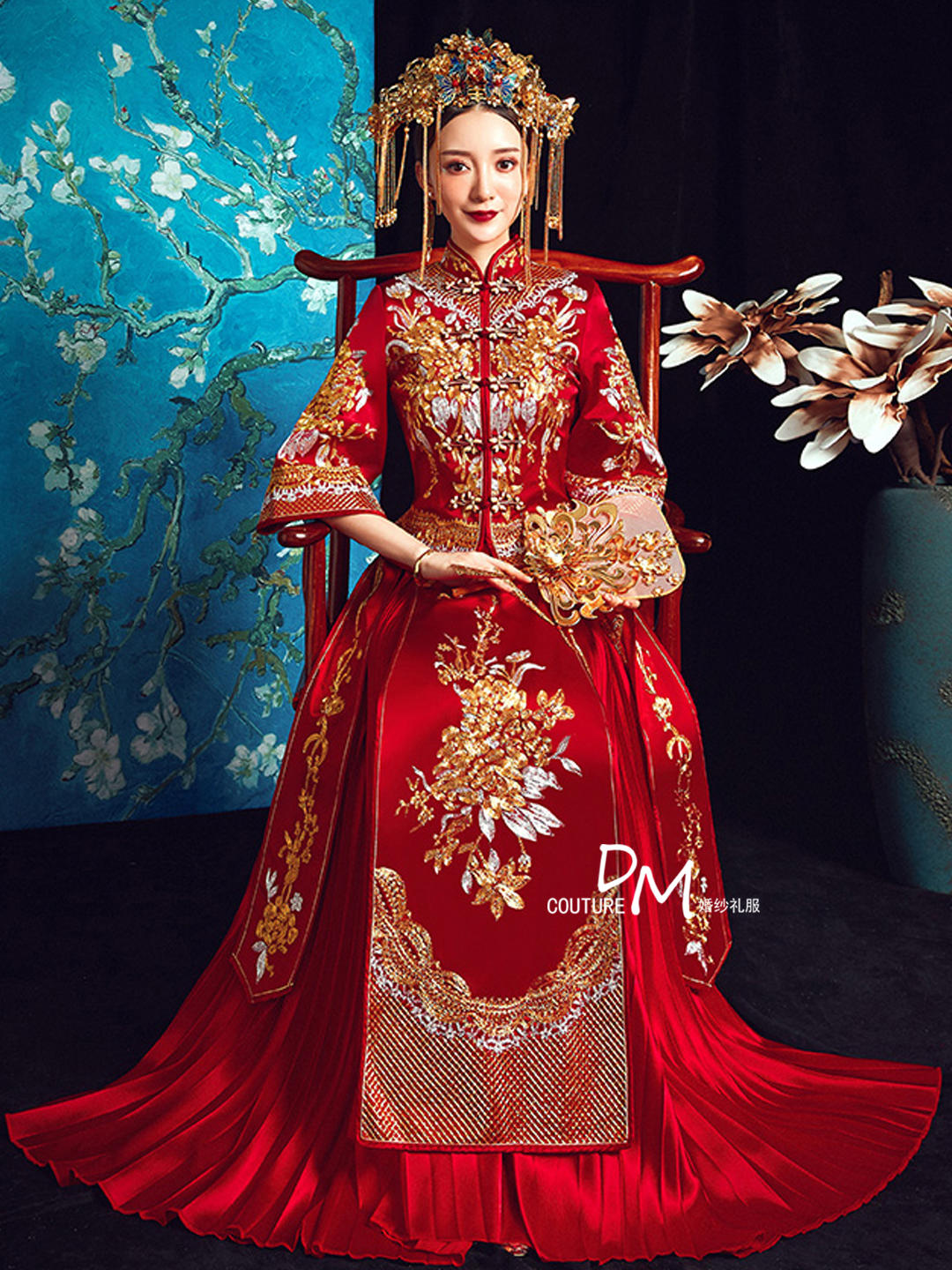 DM婚纱/中式苏绣系列/锦上添花