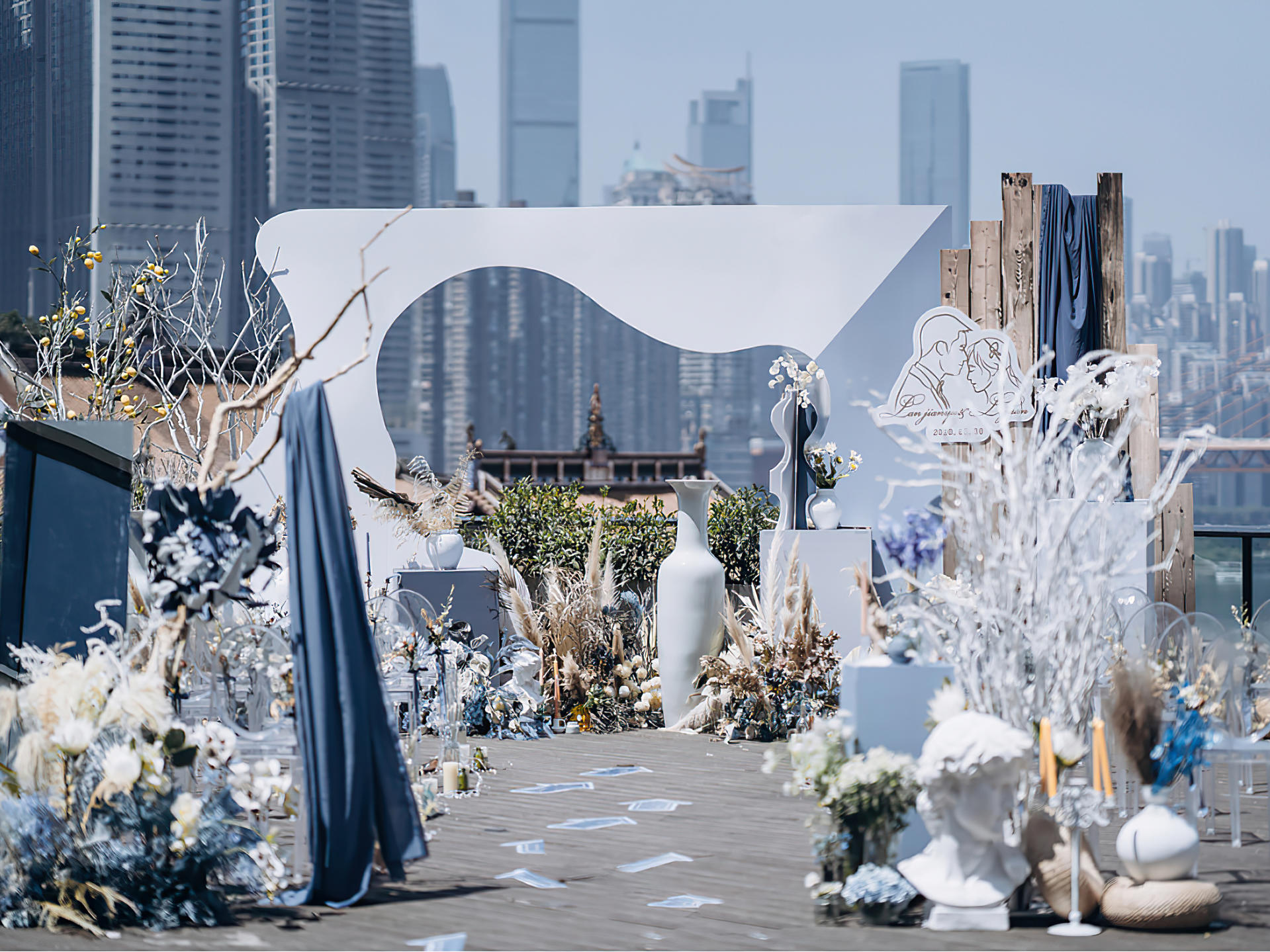 【菲林婚礼】户外雾霾蓝现代工业风爆款