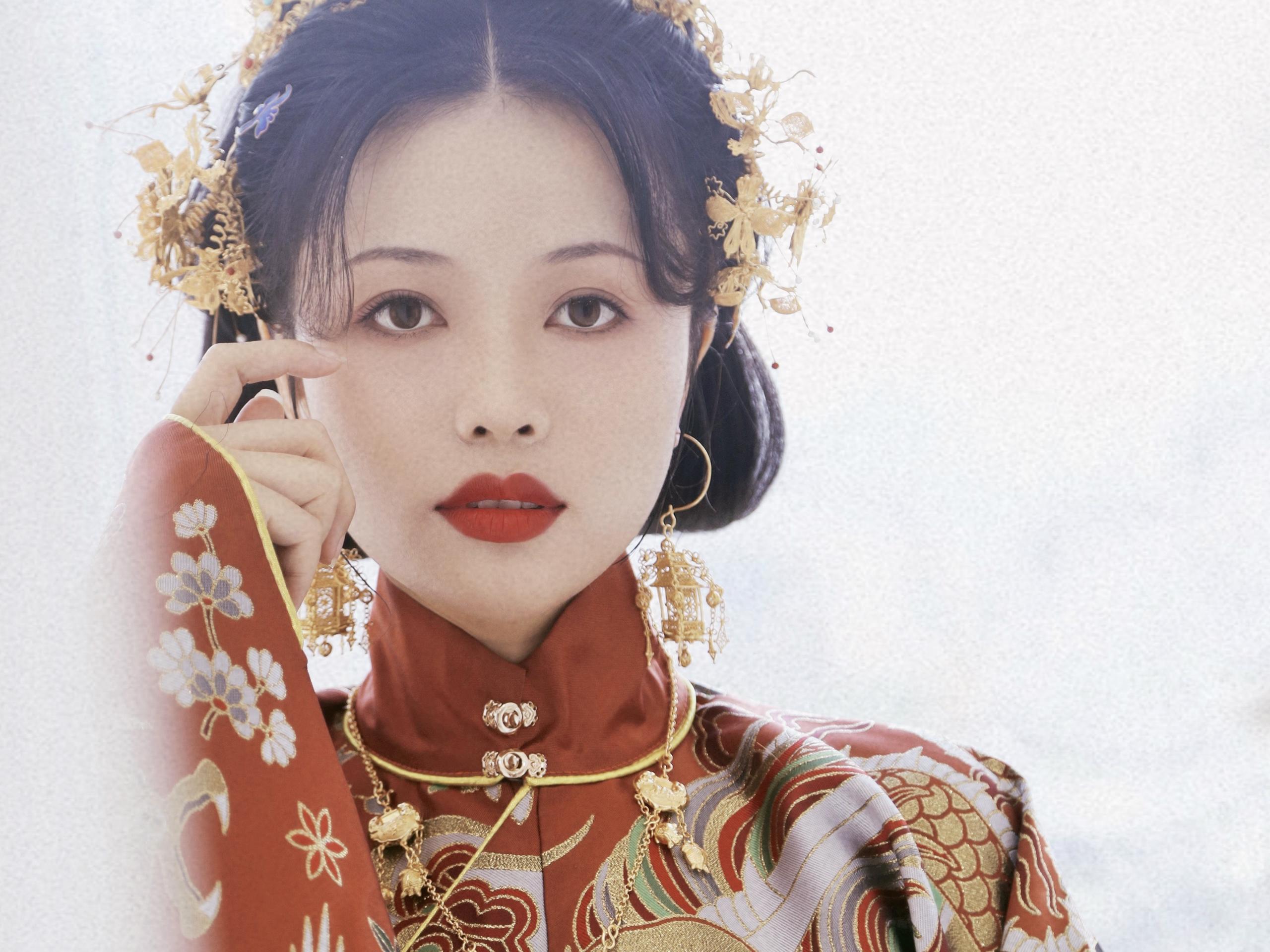汉服新娘造型 汉婚 汉服妆 复古风 总监档跟妆 