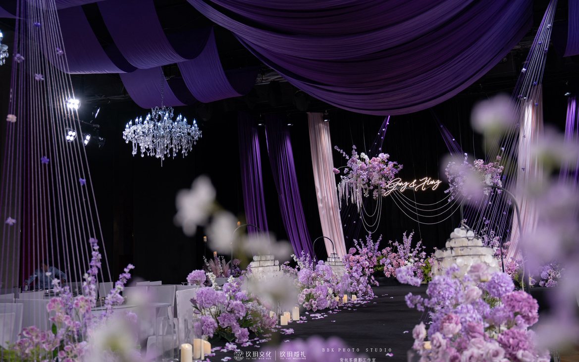 柔紫配色布幔，诠释韩式优雅家居美学