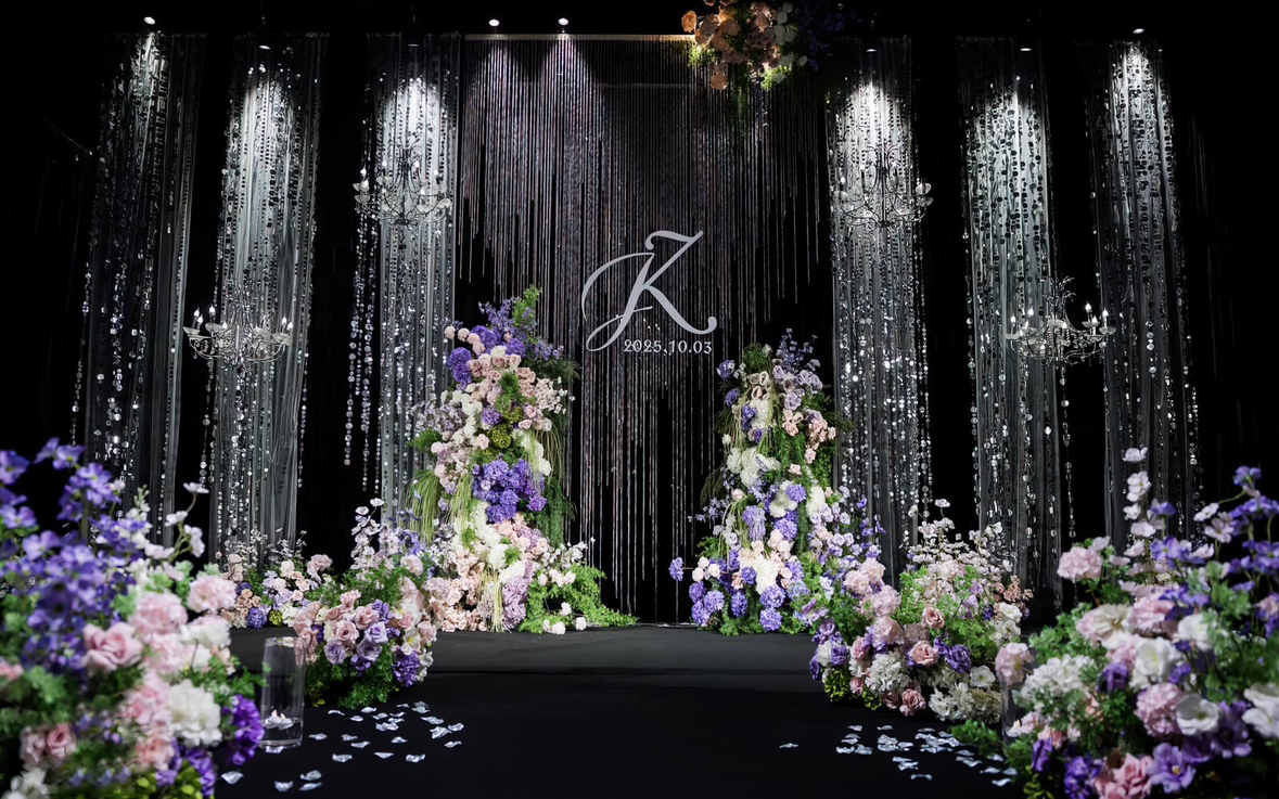 「圣菲婚禮」韓式線簾紫色系婚禮