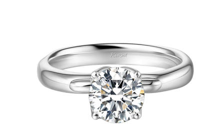 Kismet-绽放18k金铂金钻戒求婚钻石戒指