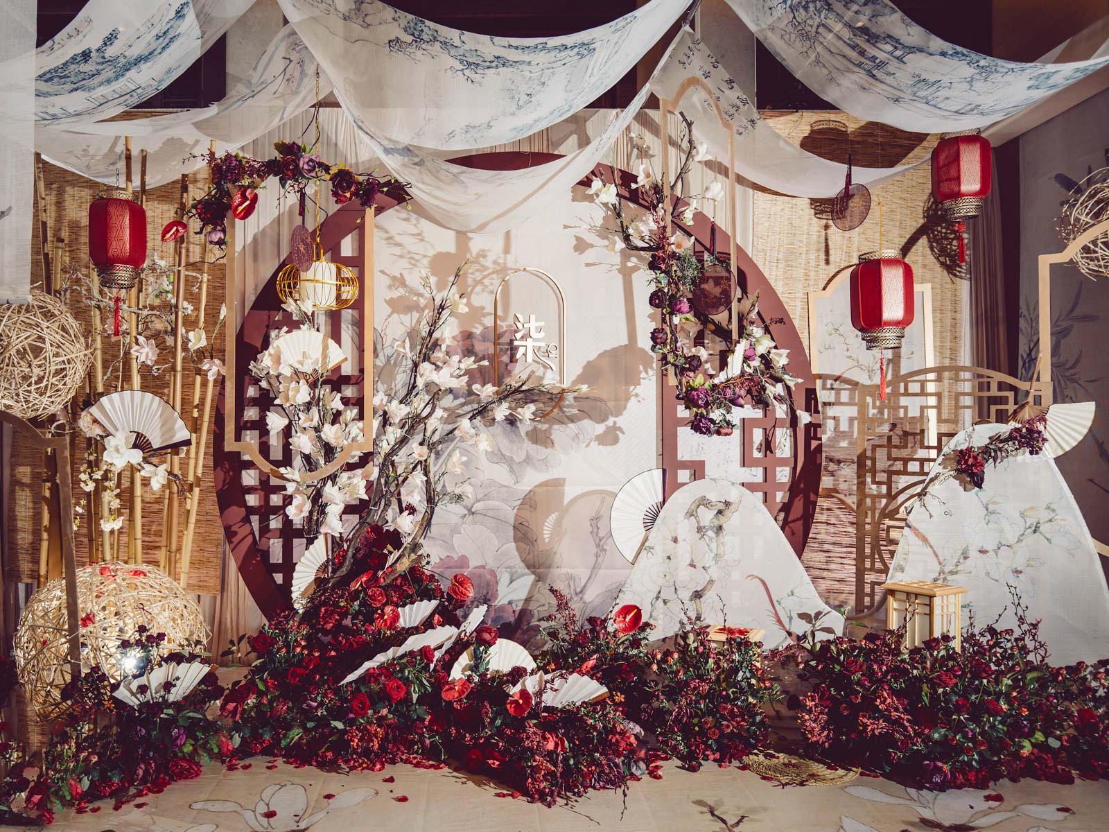 【疫情期间直降2千】红金中式布置＋首席四大+花艺