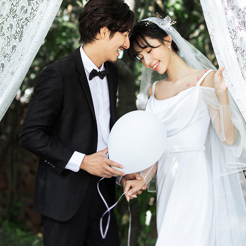 心动到无法自拔的森系婚纱照